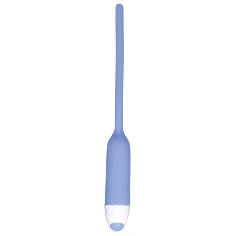 Голубой вибратор для уретры Dilator Vibe - 19 см.