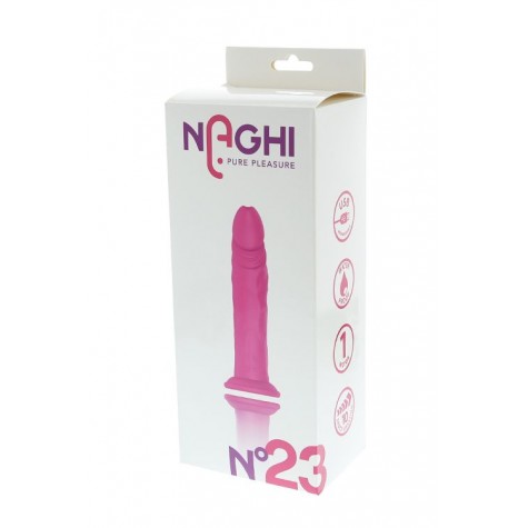 Розовый вибратор NAGHI NO.23 RECHARGEABLE VIBRATOR - 17 см.